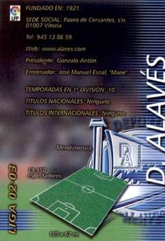 2002-03 Panini Liga Megafichas #1 D. Alavés Front
