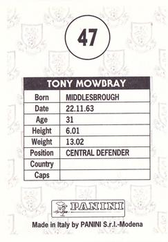 1995 Panini Scottish Premier League #47 Tony Mowbray Back