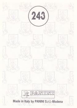 1995 Panini Scottish Premier League #243 Partick Thistle Programme Back
