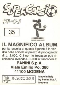 1995-96 Panini Supercalcio Stickers #35 Daniele Carnasciali Back