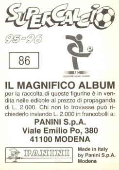 1995-96 Panini Supercalcio Stickers #86 Roberto Bordin Back