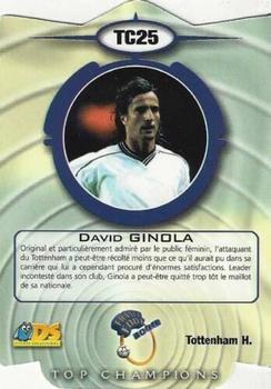 1999-00 DS France Foot - Top Champions #TC25 David Ginola Back