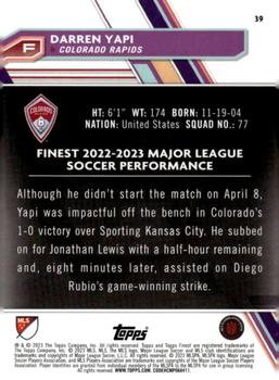 2023 Finest MLS #39 Darren Yapi Back
