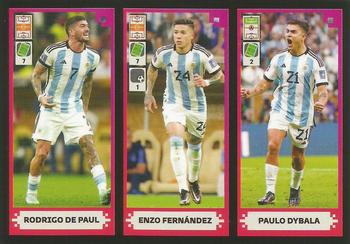 2024 Panini FIFA 365 Stickers #419 Rodrigo De Paul / Enzo Fernández / Paulo Dybala Front