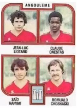 1982-83 Panini Football 83 (France) #381 Jean-Luc Liotard / Claude Onestas / Said Hammi / Romuald Chojnacki Front