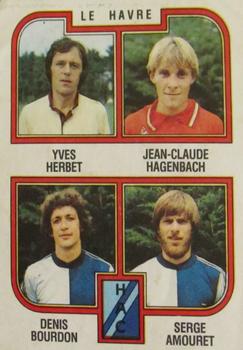 1982-83 Panini Football 83 (France) #394 Yves Herbet / Jean-Claude Hagenbach / Denis Bourdon / Serge Amouret Front