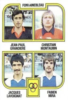1982-83 Panini Football 83 (France) #448 Jean-Paul Grandiere / Christian Montaubin / Jacques Lavoignat / Fabien Mira Front