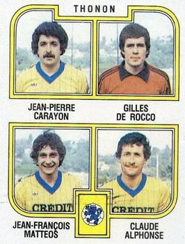 1982-83 Panini Football 83 (France) #481 Jean-Pierre Carayon / De Rocco / Matteos / Alphonse Front