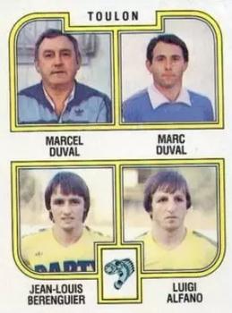 1982-83 Panini Football 83 (France) #484 Marcel Duval / Marc Duval / Berenguier / Alfano Front