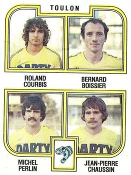 1982-83 Panini Football 83 (France) #485 Rolland Courbis / Boissier / Perlin / Chaussin Front