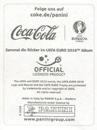 2016 Panini UEFA Euro Stickers - Coca-Cola Germany #NNO Kevin Volland Back