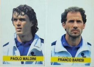 1994-95 Panini Supercalcio Stickers - L'Italia a USA '94 / Grazie, Azzurri! #P13 Paolo Maldini / Franco Baresi Front