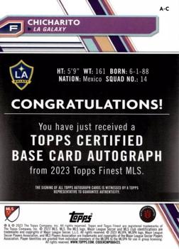 2023 Finest MLS - Base Autographs Gold Refractor #A-C Chicharito Back