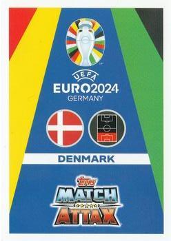 2024 Topps Match Attax Euro 2024 Germany - Green Emerald Holograph #DEN2 Simon Kjær Back