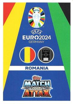 2024 Topps Match Attax Euro 2024 Germany - Blue Crystal Holograph #ROM1 Ionuț Radu Back