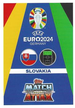 2024 Topps Match Attax Euro 2024 Germany - Blue Crystal Holograph #SVK15 Dávid Ďuriš Back