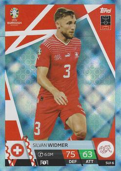 2024 Topps Match Attax Euro 2024 Germany - Blue Crystal Holograph #SUI6 Silvan Widmer Front