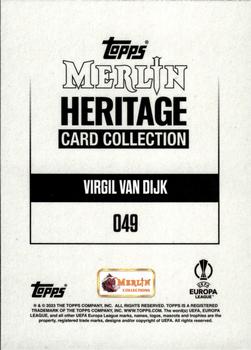 2023-24 Merlin Heritage UEFA Club Competitions #049 Virgil van Dijk Back