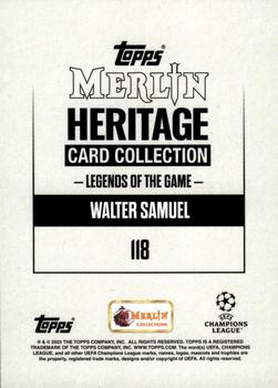 2023-24 Merlin Heritage UEFA Club Competitions - Purple #118 Walter Samuel Back