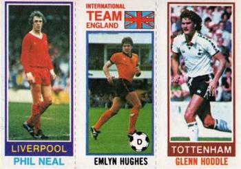 1980-81 Topps Footballer (Pink Back) #8 / 114 / 135 Phil Neal / Emlyn Hughes / Glenn Hoddle Front