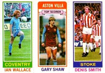 1980-81 Topps Footballer (Pink Back) #141 / 48 / 175 Ian Wallace / Gary Shaw / Denis Smith Front