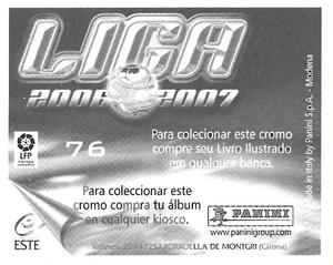 2006-07 Panini Liga Este Stickers (Mexico Version) #76 Damia Back