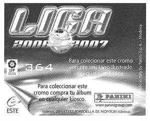 2006-07 Panini Liga Este Stickers (Mexico Version) #364 Barbosa Back
