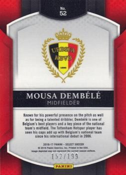 2016-17 Panini Select - Red #52 Mousa Dembele Back