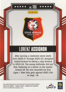 2023-24 Score Ligue 1 #186 Lorenz Assignon Back