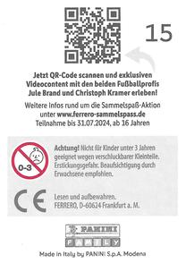2024 Panini Ferrero DFB Team Sticker Collection #15 Niklas Süle Back
