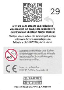 2024 Panini Ferrero DFB Team Sticker Collection #29 Ilkay Gündogan Back