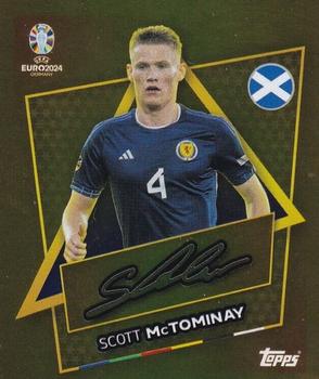 2024 Topps UEFA EURO 2024 Germany Sticker Collection - Star Player Gold Signature #SCO-SP Scott McTominay Front