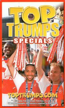 2004 Top Trumps Specials Arsenal #NNO Pascal Cygan Back