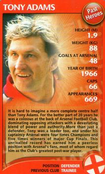 2004 Top Trumps Specials Arsenal #NNO Tony Adams Front