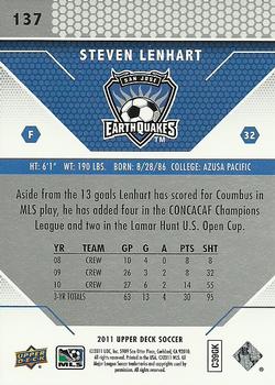 2011 Upper Deck MLS #137 Steven Lenhart Back