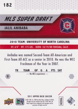 2011 Upper Deck MLS #182 Jalil Anibaba Back