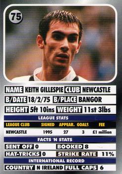 1995-96 LCD Publishing Premier Strikers #75 Keith Gillespie Back