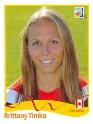 2011 Panini FIFA Women's World Cup Stickers #59 Brittany Timko Front