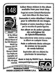 2011 Panini FIFA Women's World Cup Stickers #148 Priciliana Meza Back