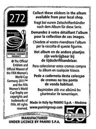 2011 Panini FIFA Women's World Cup Stickers #272 Marta Back