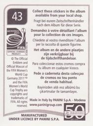 2011 Panini FIFA Women's World Cup Stickers #43 Alexandra Popp Back
