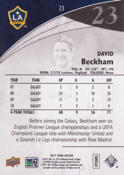 2011 SP Game Used #23 David Beckham Back