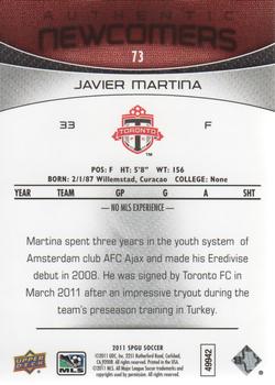 2011 SP Game Used #73 Javier Martina Back
