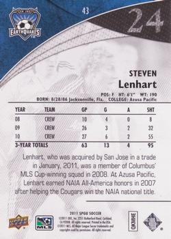 2011 SP Game Used #43 Steven Lenhart Back