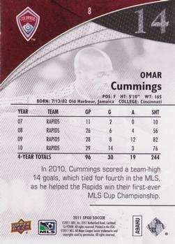 2011 SP Game Used #8 Omar Cummings Back