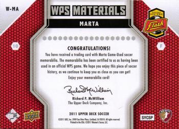 2011 Upper Deck MLS - WPS Materials #W-MA Marta Back