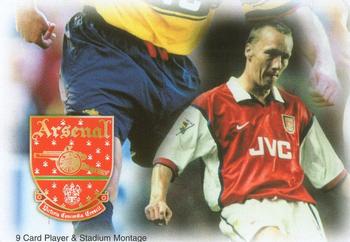 1999 Futera Arsenal Fans' Selection #36 Player & Stadium Montage Front