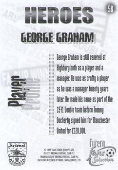 1999 Futera Arsenal Fans' Selection #58 George Graham Back