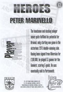 1999 Futera Arsenal Fans' Selection #63 Peter Marinello Back