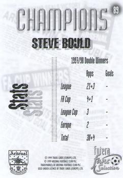 1999 Futera Arsenal Fans' Selection #89 Steve Bould Back